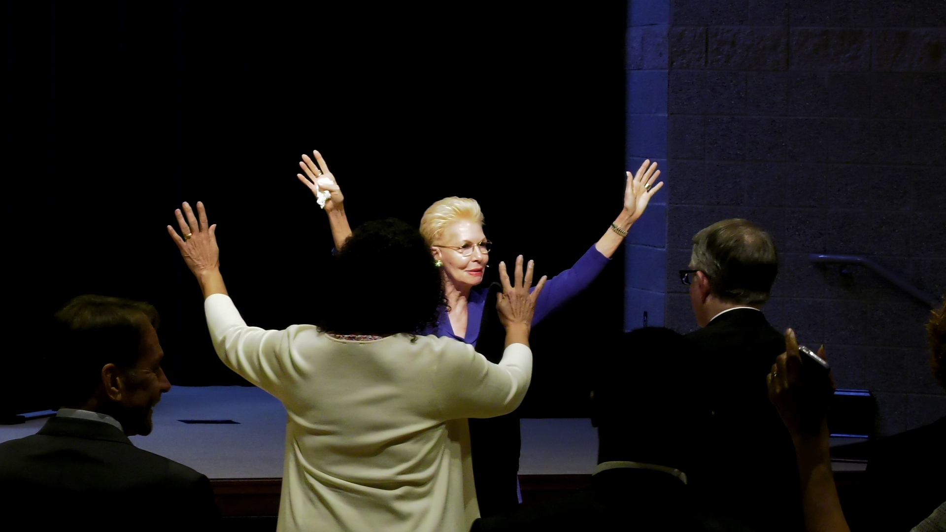 Pastor Cheryl S Jackson Arms Up Praise Prayer Sunday Preeaching Grace Christian Center