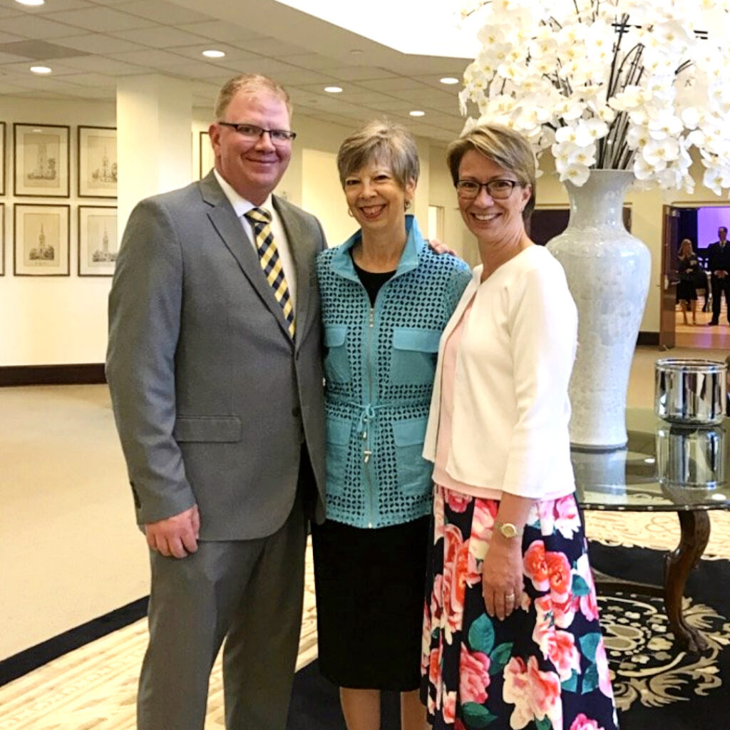 Church Members in the Lobby Family Floral Skirt